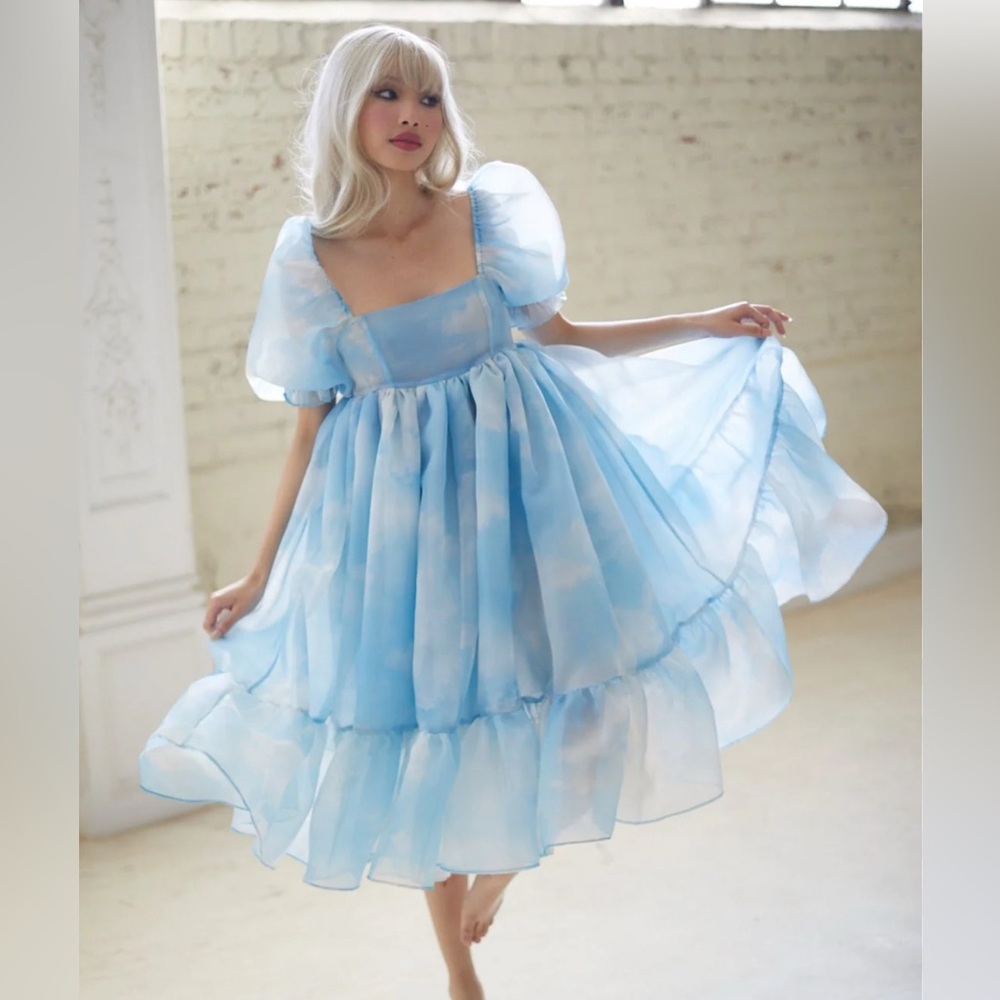 Selkie Head in the Clouds French Puff Dress ☁️🌤️
